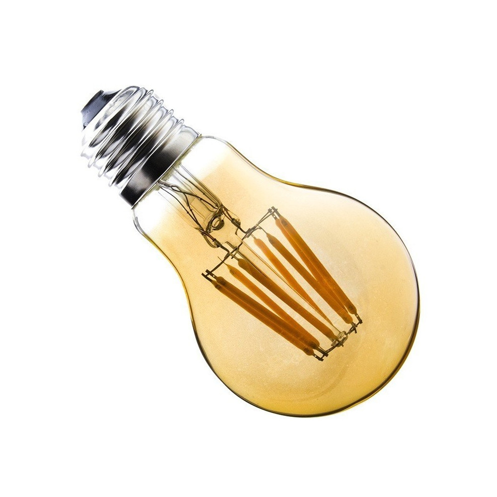 ampoule led filament culot e27 verre doré-forme standart halogene 6