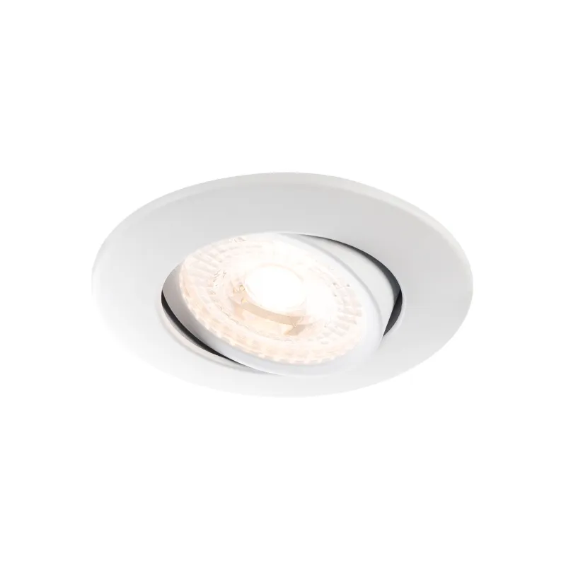 EASY-INSTALL QPAR51, encastré de plafond intérieur, rond, blanc mat, GU10/QPAR51, 20W max, RT 2012
