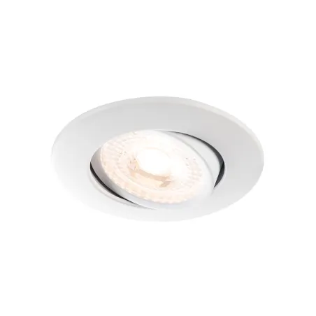 EASY-INSTALL QPAR51, encastré de plafond intérieur, rond, blanc mat, GU10/QPAR51, 20W max, RT 2012