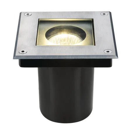 DASAR® 70, encastré de sol extérieur, carré, inox, GU10/QPAR51, 35W max, IP67, collerette inox 304