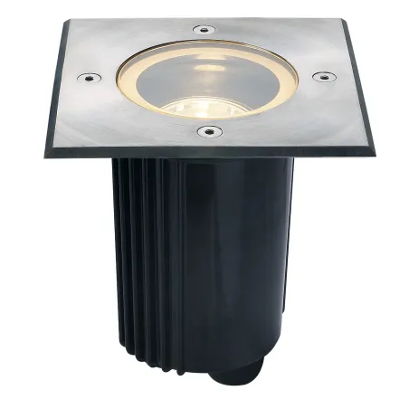 DASAR® 80, encastré de sol extérieur, carré, inox, GU10/QPAR51, 35W max, IP67, collerette inox 316