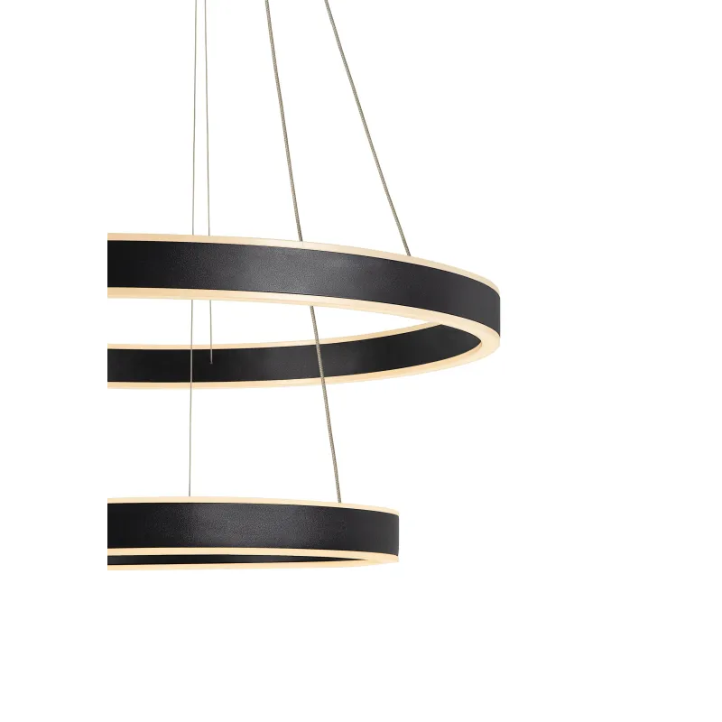 ONE DOUBLE, suspension intérieure, up/down, noir, LED, 35W, 2700/3000K, interrupteur CCT, variable