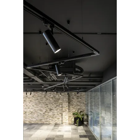 S-TRACK, connecteur en T, Dali, terre intérieure, à droite, pour rail 3 allumages, intérieur, noir