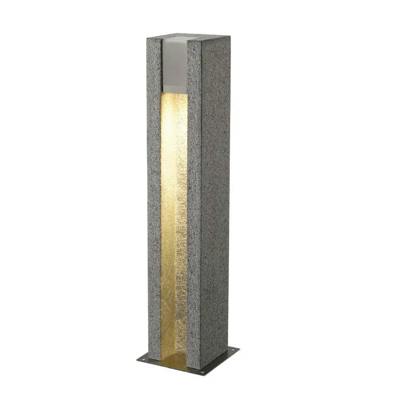 ARROCK SLOT, borne extérieure, poivre et sel, GU10/LED GU10 51mm, 4W max, IP44, granite, inox 304