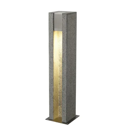 ARROCK SLOT, borne extérieure, poivre et sel, GU10/LED GU10 51mm, 4W max, IP44, granite, inox 304