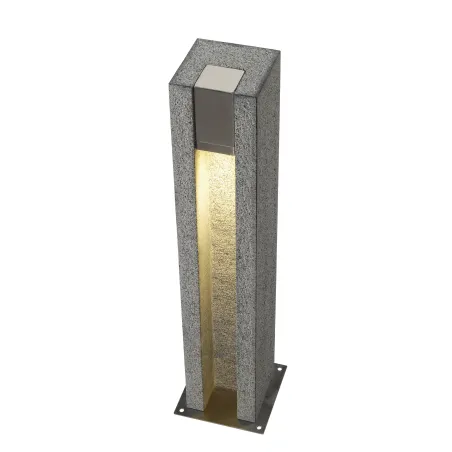 ARROCK SLOT, borne extérieure, poivre et sel, GU10/LED GU10 51mm, 4W max, IP44, granite, inox 304