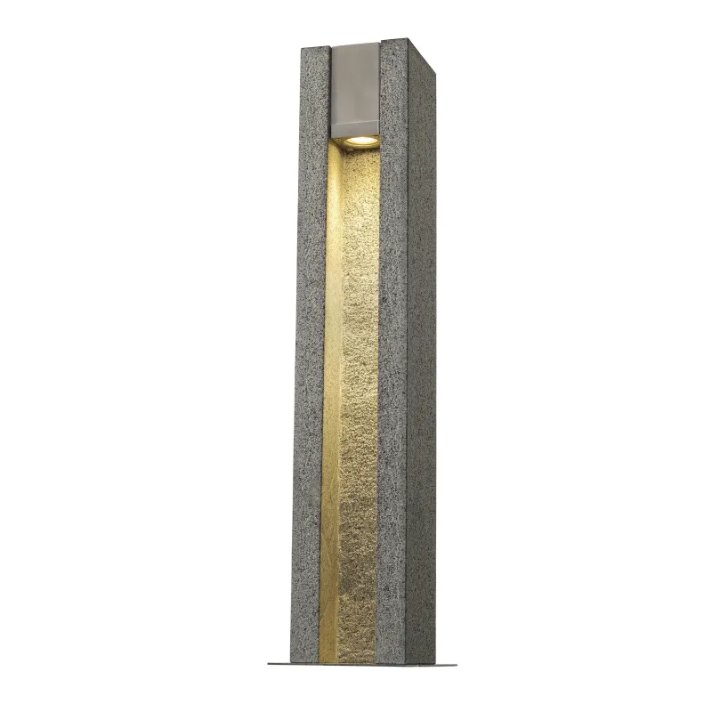 ARROCK SLOT, borne extérieure, poivre et sel, GU10/LED GU10 51mm, 4W max, IP44, granite, inox 304