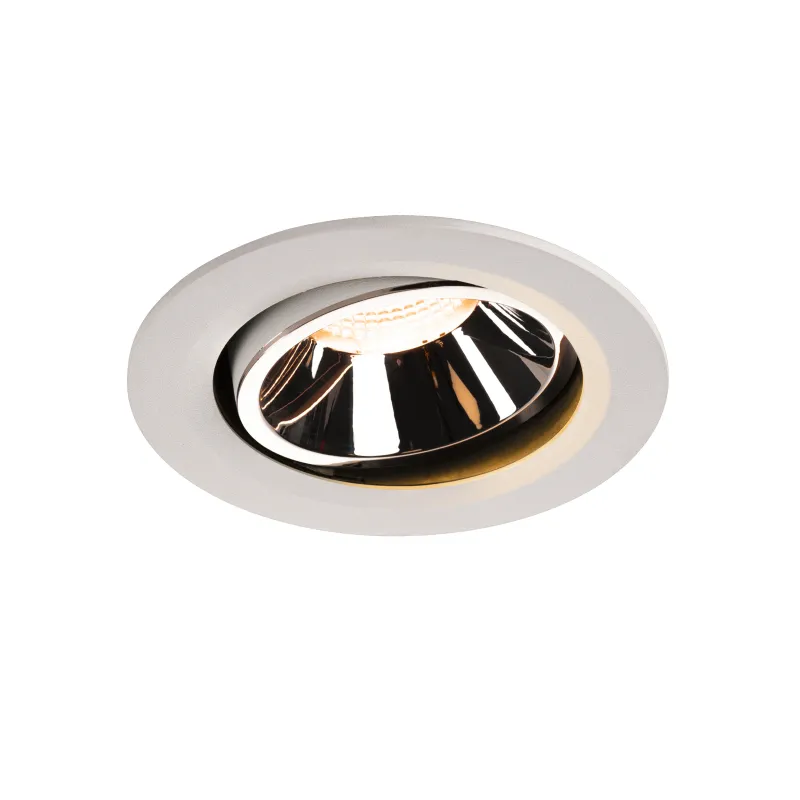 NUMINOS® MOVE L, encastré de plafond intérieur, orientable, 20 deg , blanc/chrome, LED, 25,41W, 2700K