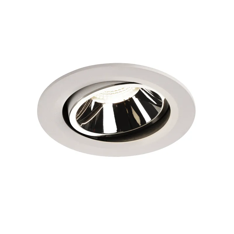 NUMINOS® MOVE L, encastré de plafond intérieur, orientable, 20 deg , blanc/chrome, LED, 25,41W, 4000K