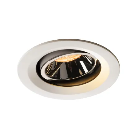 NUMINOS® MOVE M, encastré de plafond intérieur, orientable, 40 deg , blanc/chrome, LED, 17,55W, 2700K