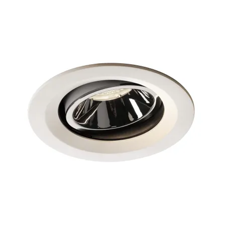 NUMINOS® MOVE M, encastré de plafond intérieur, orientable, 40 deg , blanc/chrome, LED, 17,55W, 4000K