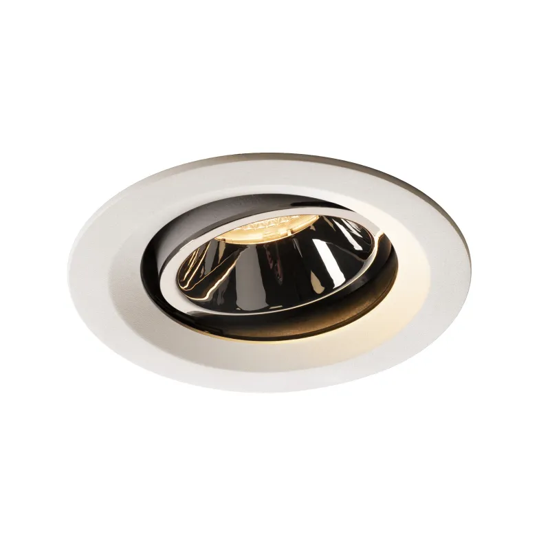 NUMINOS® MOVE M, encastré de plafond intérieur, orientable, 55 deg , blanc/chrome, LED, 17,55W, 3000K