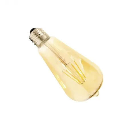 Ampoule led filament variable st64 culot e27 verre doré-edison-500 lumens