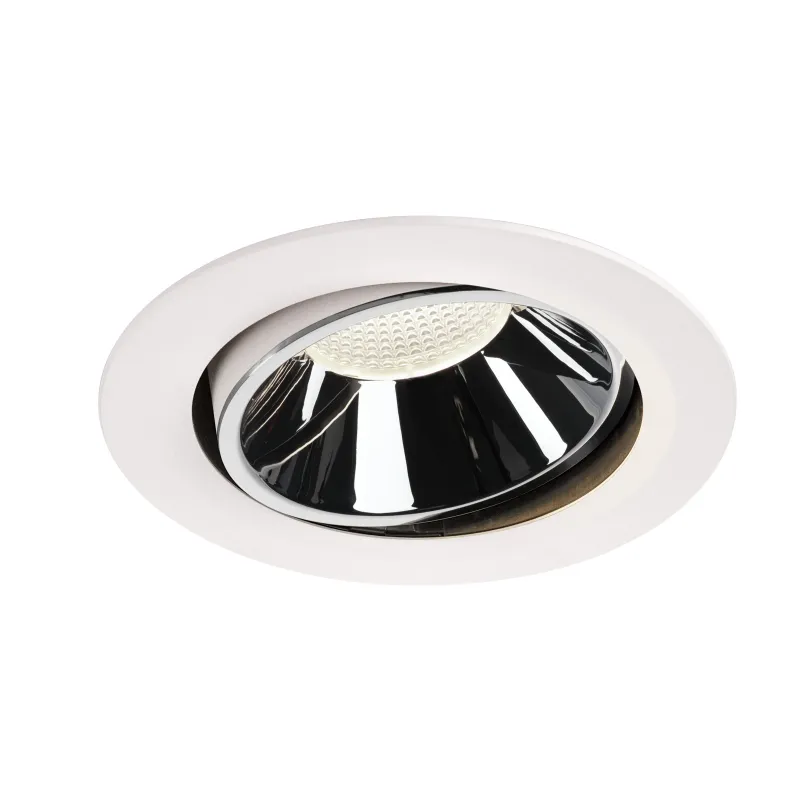 NUMINOS® MOVE XL, encastré de plafond intérieur, orientable, 40 deg , blanc/chrome, LED, 37,4W, 4000K