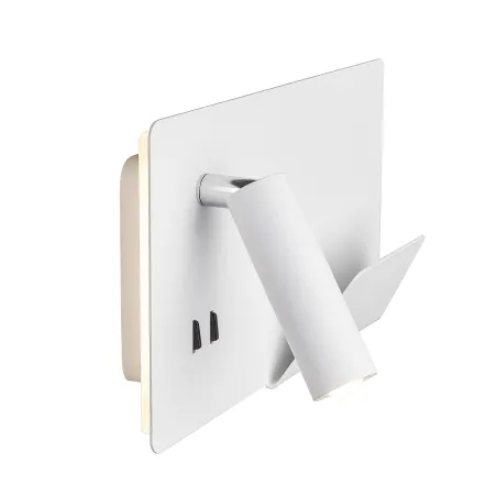 SOMNILA SPOT, applique intérieure, liseuse, version droite, blanc, LED, 13W, 3000K, avec port USB