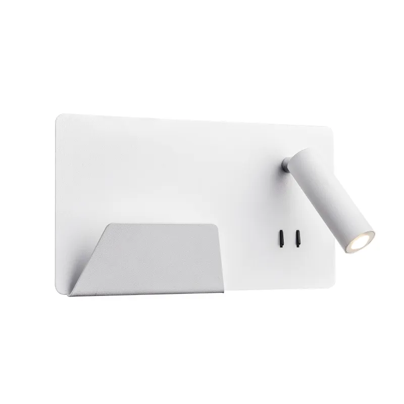 SOMNILA SPOT, applique intérieure, liseuse, version gauche, blanc, LED, 13W, 3000K, avec port USB