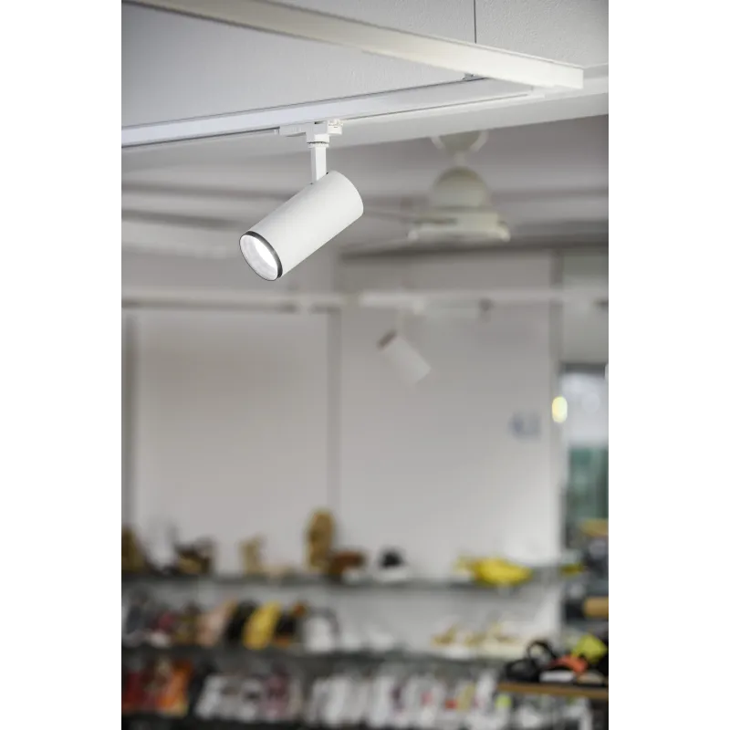 NUMINOS® M, spot pour rail 3 allumages intérieur, 36 deg , blanc/noir, LED, 20W, 3000K, variable Dali