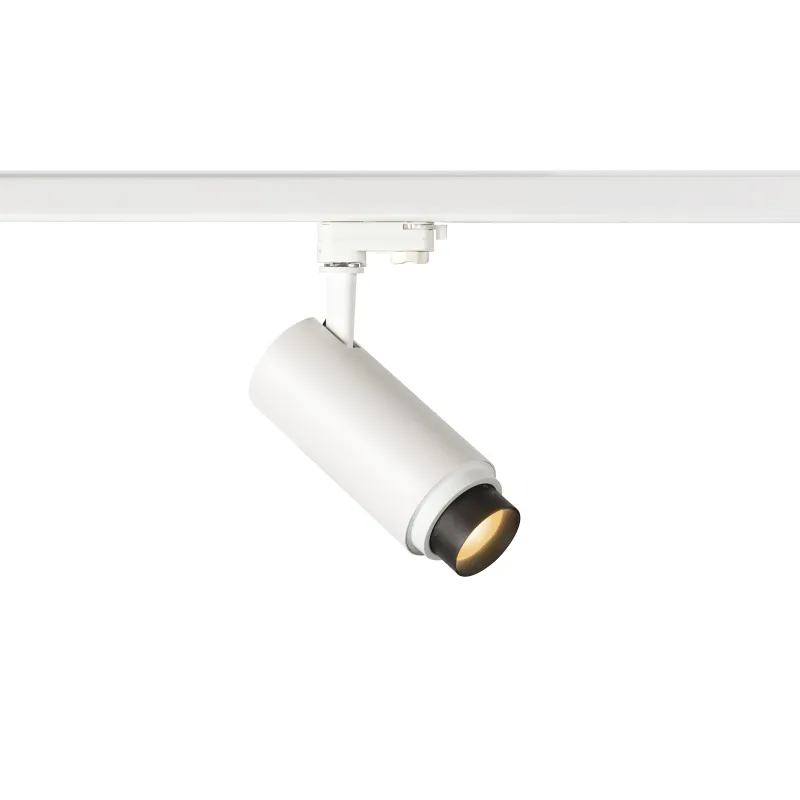 NUMINOS® ZOOM M, spot pour rail 3 allumages intérieur, 15 deg , blanc/noir, LED, 20W, 2700K, variable