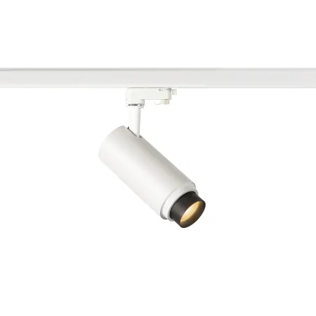 NUMINOS® ZOOM M, spot pour rail 3 allumages intérieur, 15 deg , blanc/noir, LED, 20W, 2700K, variable