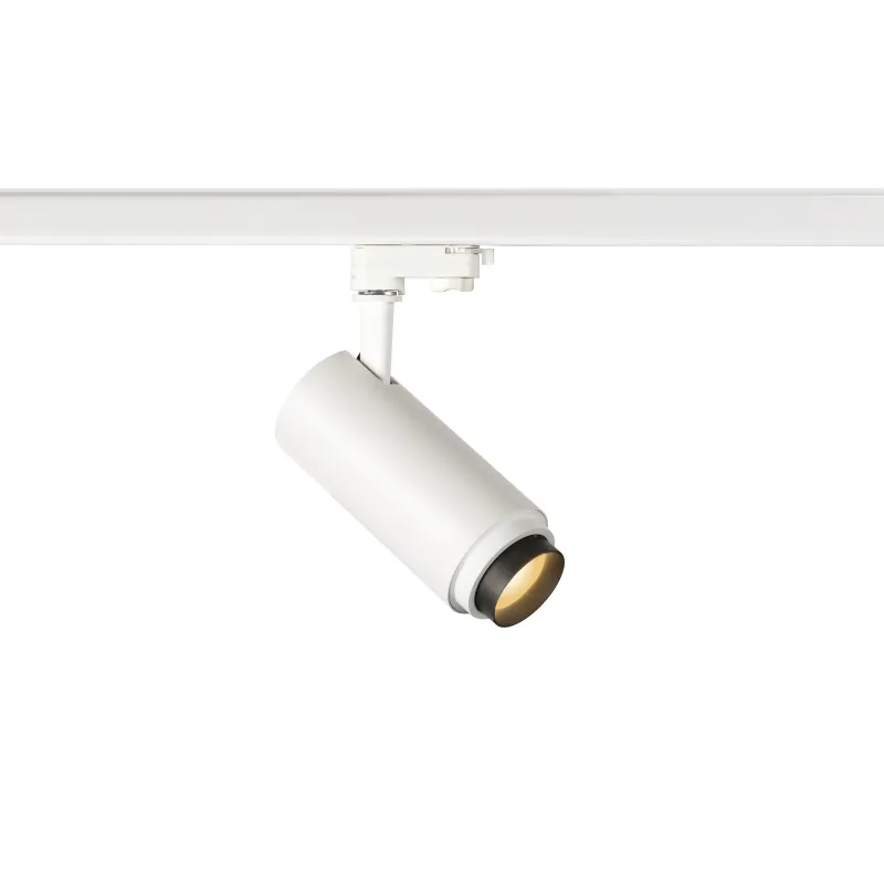 NUMINOS® ZOOM M, spot pour rail 3 allumages intérieur, 15 deg , blanc/noir, LED, 20W, 2700K, variable