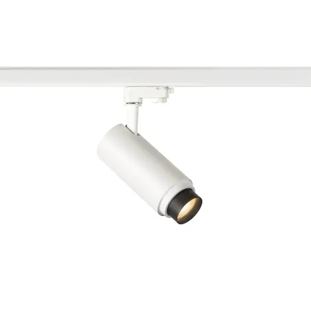 NUMINOS® ZOOM M, spot pour rail 3 allumages intérieur, 15 deg , blanc/noir, LED, 20W, 3000K, variable