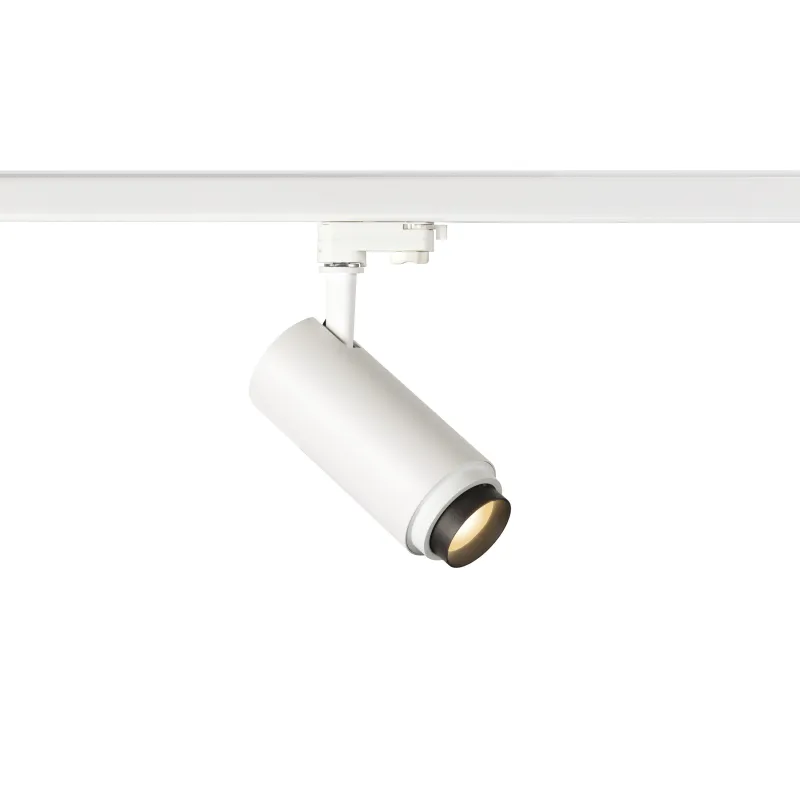 NUMINOS® ZOOM M, spot pour rail 3 allumages intérieur, 15 deg , blanc/noir, LED, 20W, 3000K, variable