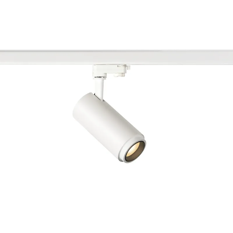 NUMINOS® ZOOM M, spot pour rail 3 allumages intérieur, 15 deg , blanc/noir, LED, 20W, 3000K, variable