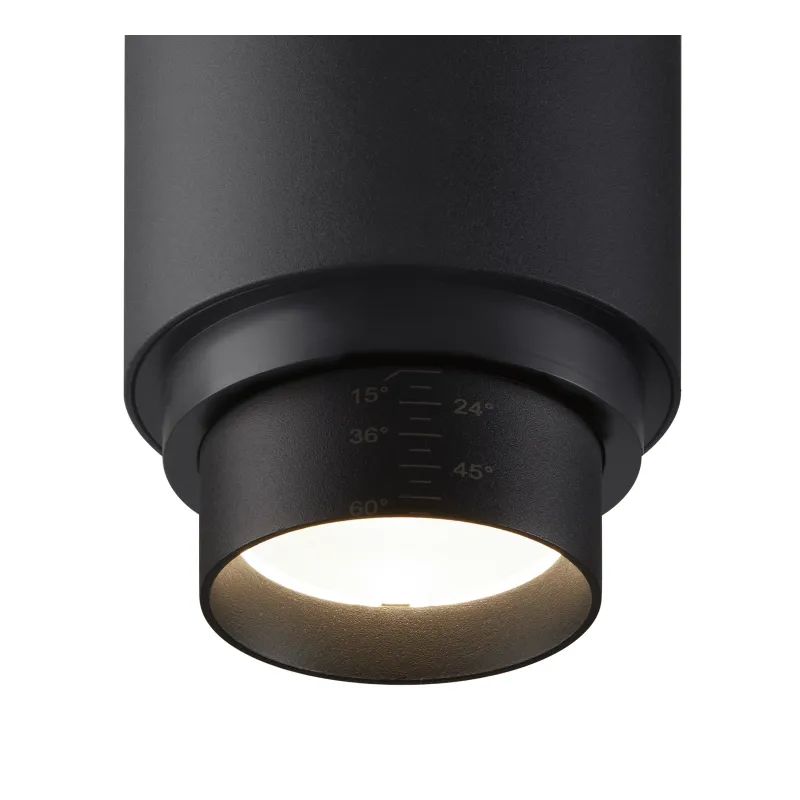 NUMINOS® ZOOM M, spot pour rail 3 allumages intérieur, 15 deg , blanc/noir, LED, 20W, 4000K, variable