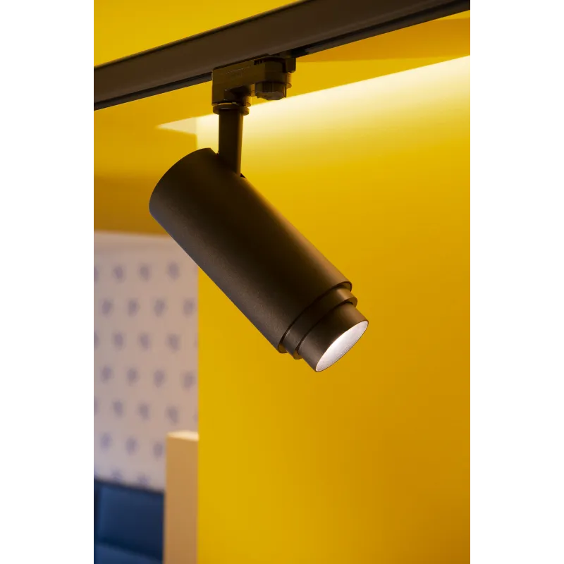 NUMINOS® ZOOM M, spot pour rail 3 allumages intérieur, 15 deg , blanc/noir, LED, 20W, 4000K, variable