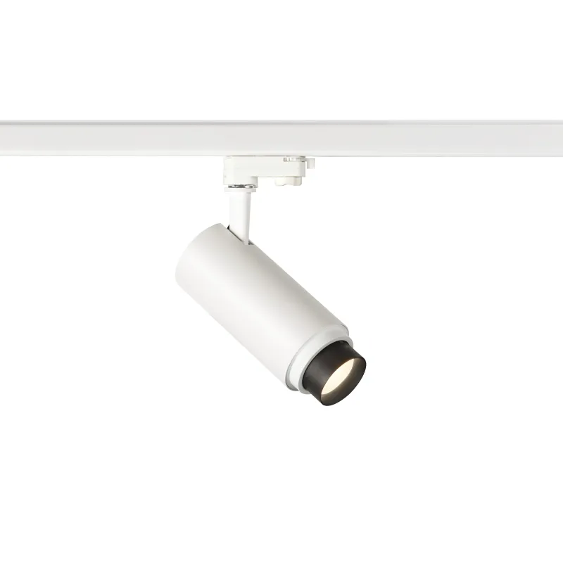 NUMINOS® ZOOM M, spot pour rail 3 allumages intérieur, 15 deg , blanc/noir, LED, 20W, 4000K, variable