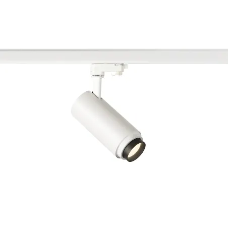 NUMINOS® ZOOM M, spot pour rail 3 allumages intérieur, 15 deg , blanc/noir, LED, 20W, 4000K, variable
