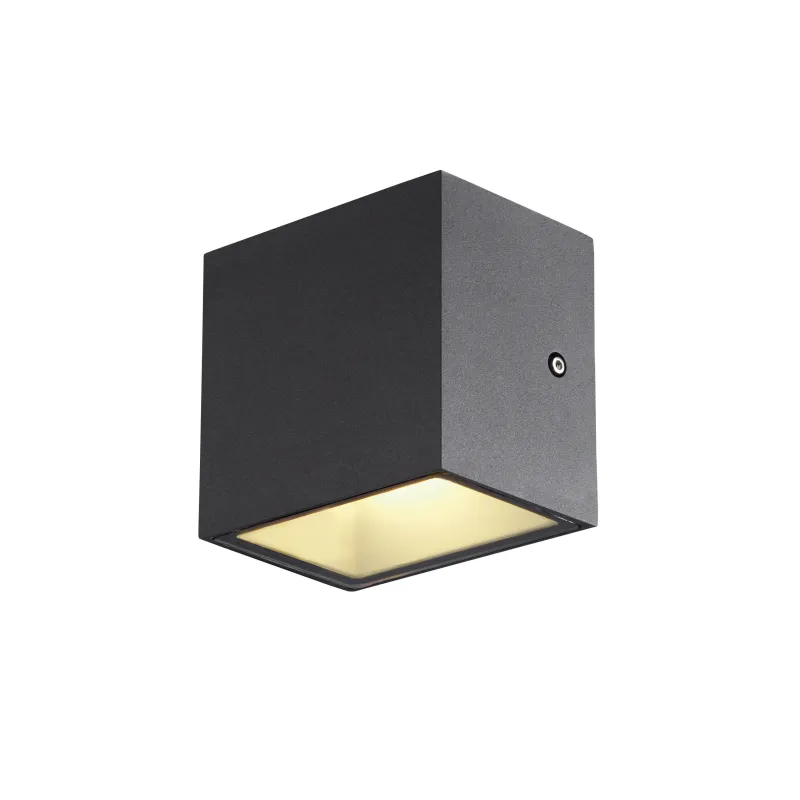 SITRA CUBE, applique extérieure, S, simple, anthracite, LED, 6,2W, 3000K/4000K, IP44, CCT Switch