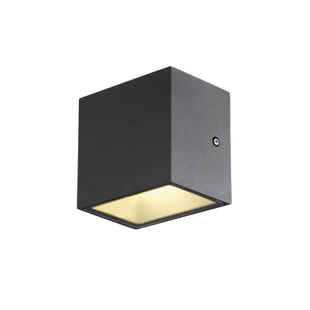 SITRA CUBE, applique extérieure, S, simple, anthracite, LED, 6,2W, 3000K/4000K, IP44, CCT Switch