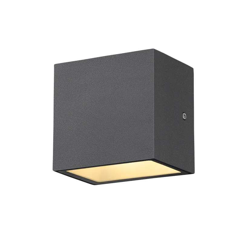 SITRA CUBE, applique extérieure, S, simple, anthracite, LED, 6,2W, 3000K/4000K, IP44, CCT Switch