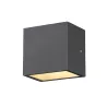 SITRA CUBE, applique extérieure, S, simple, anthracite, LED, 6,2W, 3000K/4000K, IP44, CCT Switch