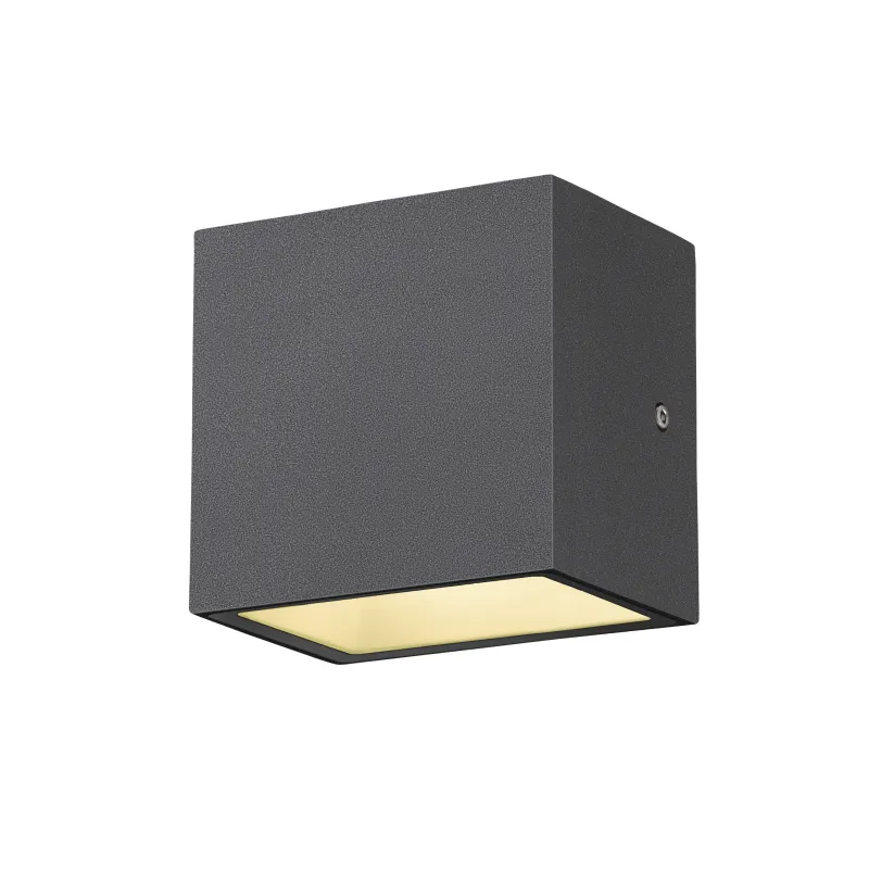 SITRA CUBE, applique extérieure, S, simple, anthracite, LED, 6,2W, 3000K/4000K, IP44, CCT Switch