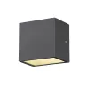 SITRA CUBE, applique extérieure, S, simple, anthracite, LED, 6,2W, 3000K/4000K, IP44, CCT Switch