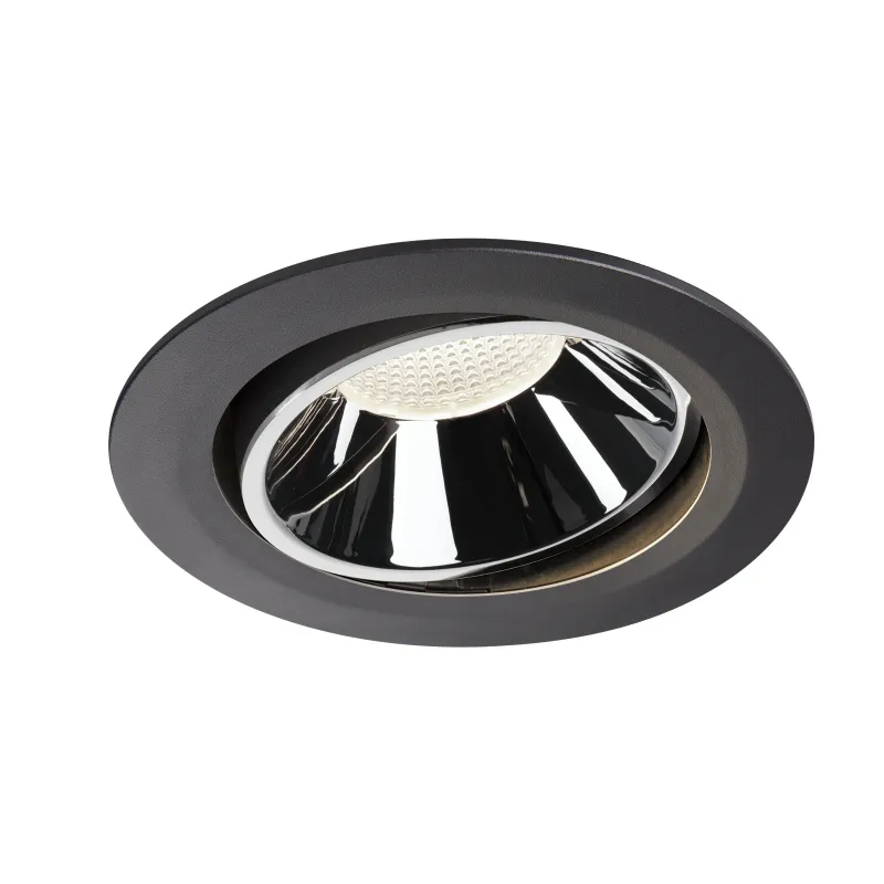 NUMINOS® MOVE XL, encastré de plafond intérieur, orientable, 40 deg , noir/chrome, LED, 37,4W, 4000K