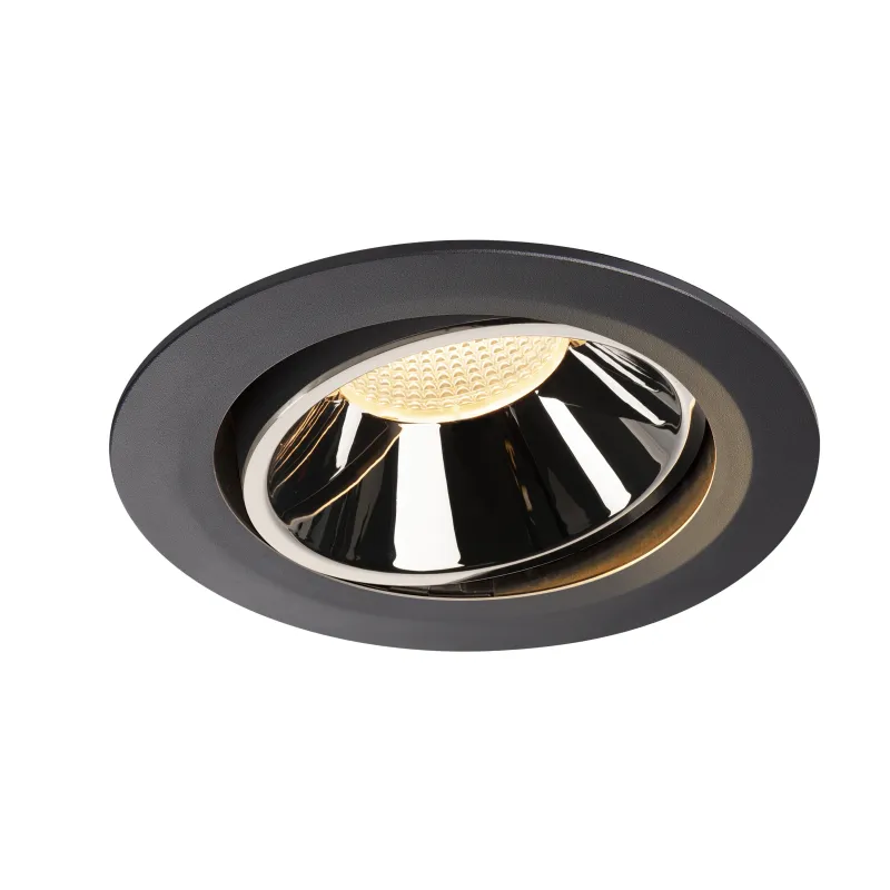NUMINOS® MOVE XL, encastré de plafond intérieur, orientable, 55 deg , noir/chrome, LED, 37,4W, 3000K