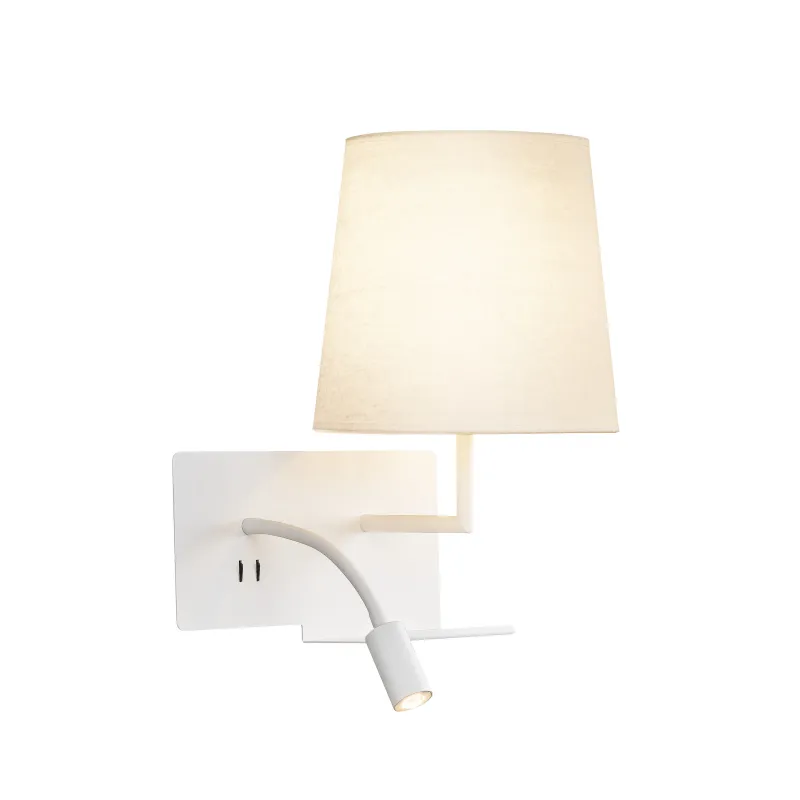 SOMNILA FLEX, applique intérieure, liseuse, version droite, blanc, LED, 3W, 3000K, avec port USB