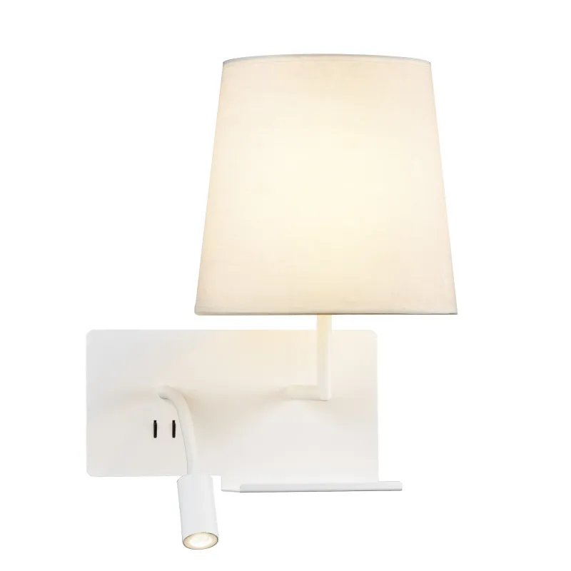 SOMNILA FLEX, applique intérieure, liseuse, version droite, blanc, LED, 3W, 3000K, avec port USB