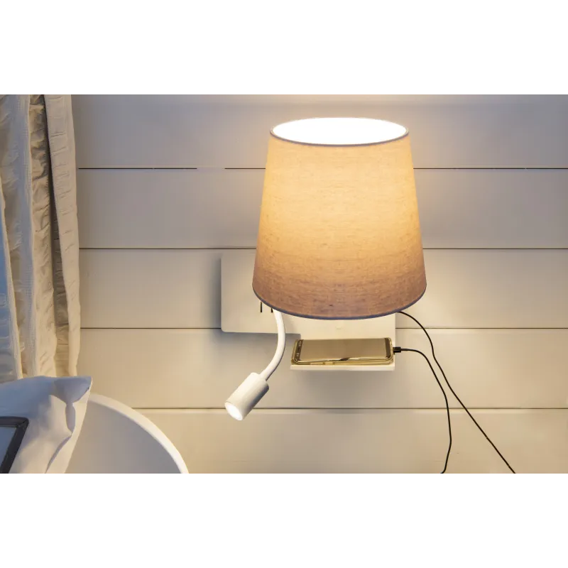 SOMNILA FLEX, applique intérieure, liseuse, version droite, blanc, LED, 3W, 3000K, avec port USB
