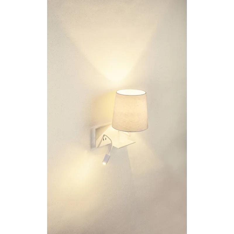 SOMNILA FLEX, applique intérieure, liseuse, version droite, blanc, LED, 3W, 3000K, avec port USB