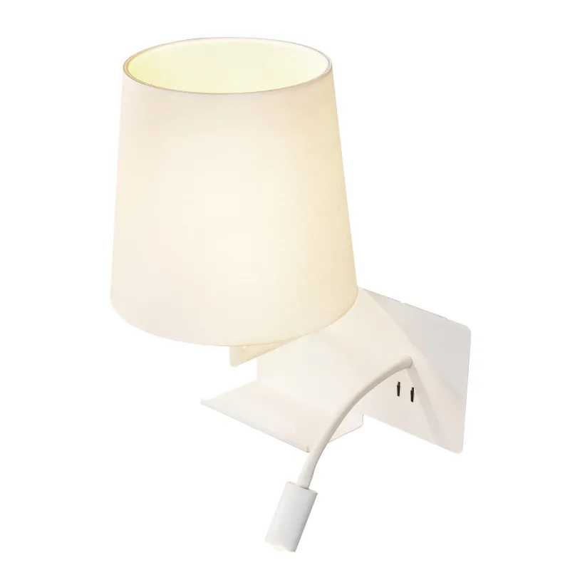 SOMNILA FLEX, applique intérieure, liseuse, version gauche, blanc, LED, 3W, 3000K, avec port USB