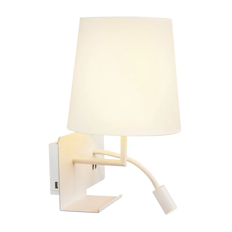 SOMNILA FLEX, applique intérieure, liseuse, version gauche, blanc, LED, 3W, 3000K, avec port USB
