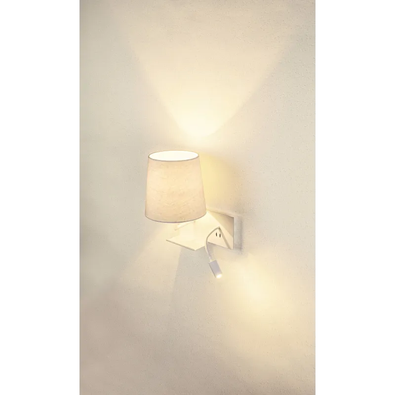 SOMNILA FLEX, applique intérieure, liseuse, version gauche, blanc, LED, 3W, 3000K, avec port USB