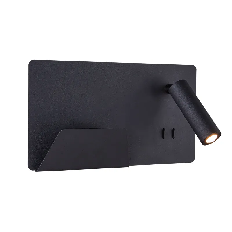 SOMNILA SPOT, applique intérieure, liseuse, version gauche, noir, LED, 13W, 3000K, avec port USB
