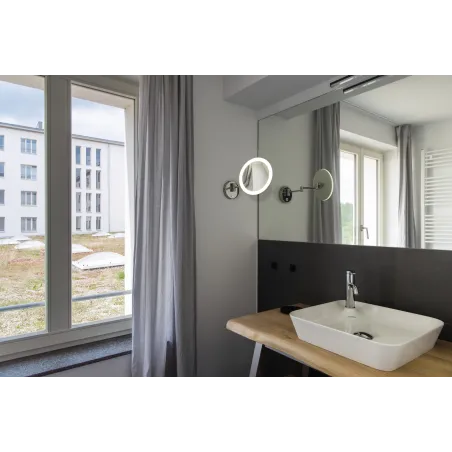 MAGANDA, applique intérieure, miroir, chrome, LED, 4,8W, 2700/3000/4000K, IP44, interrupteur CCT