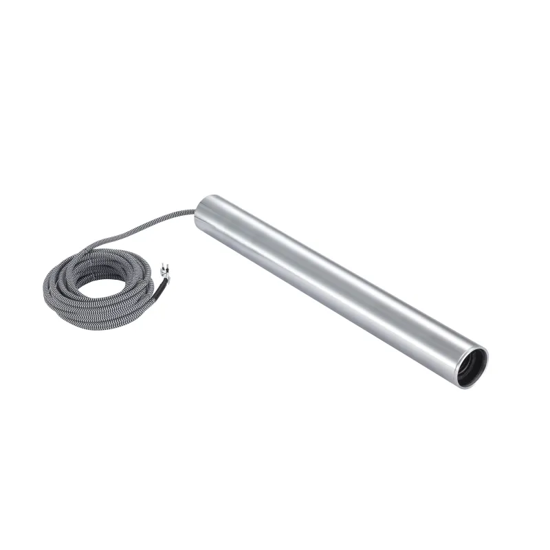 FITU, suspension intérieure, hauteur 40 cm, alu brossé, E27, 60W max, câble nu sans patère de 5m