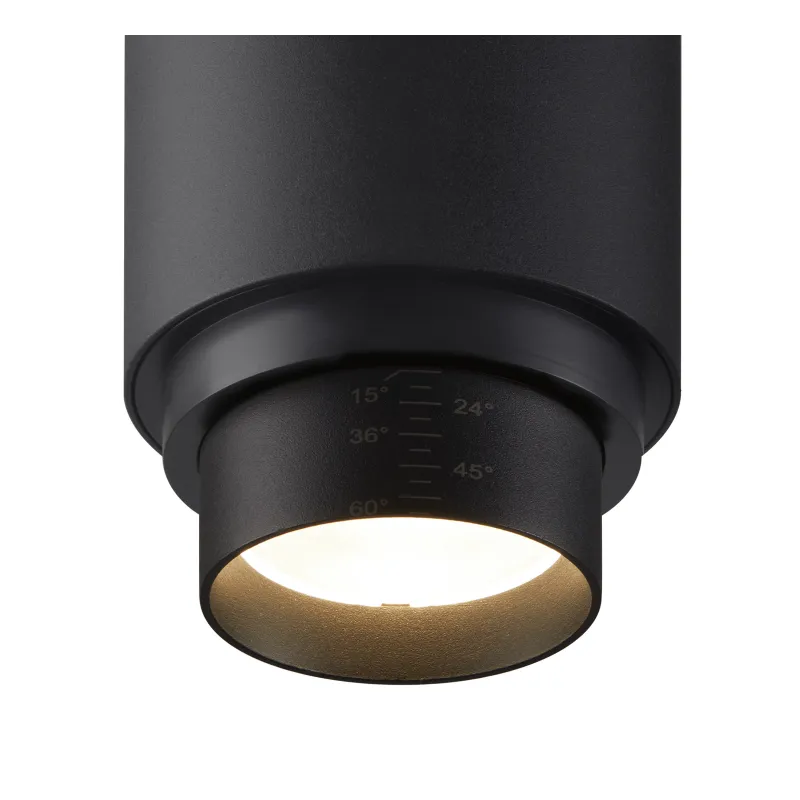 NUMINOS® ZOOM M, spot pour rail 3 allumages intérieur, 15 deg , noir, LED, 20W, 3000K, variable Dali